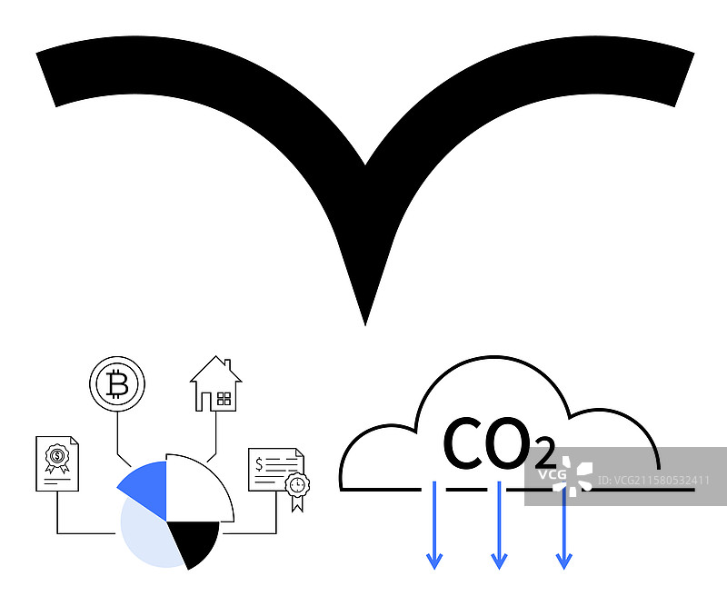 可持续发展理念与金融网络图片素材