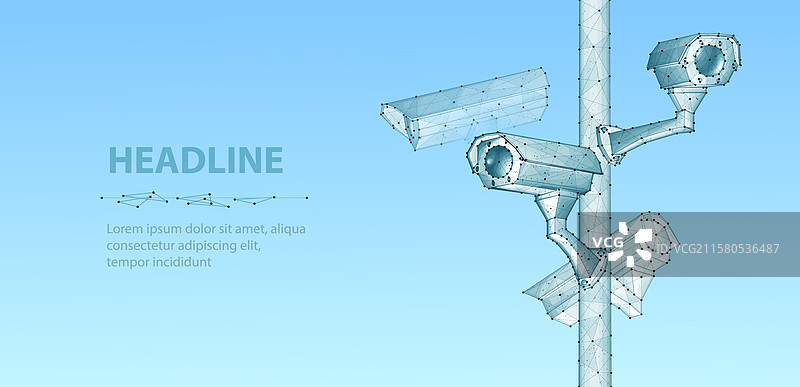 低杆安全摄像头图片素材