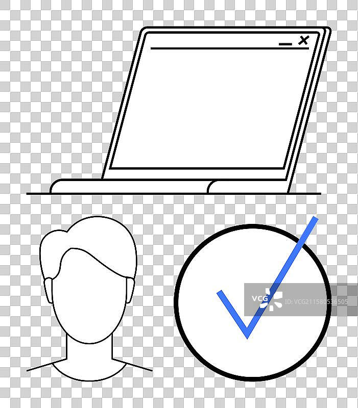 笔记本电脑用户的用户身份验证概念图片素材