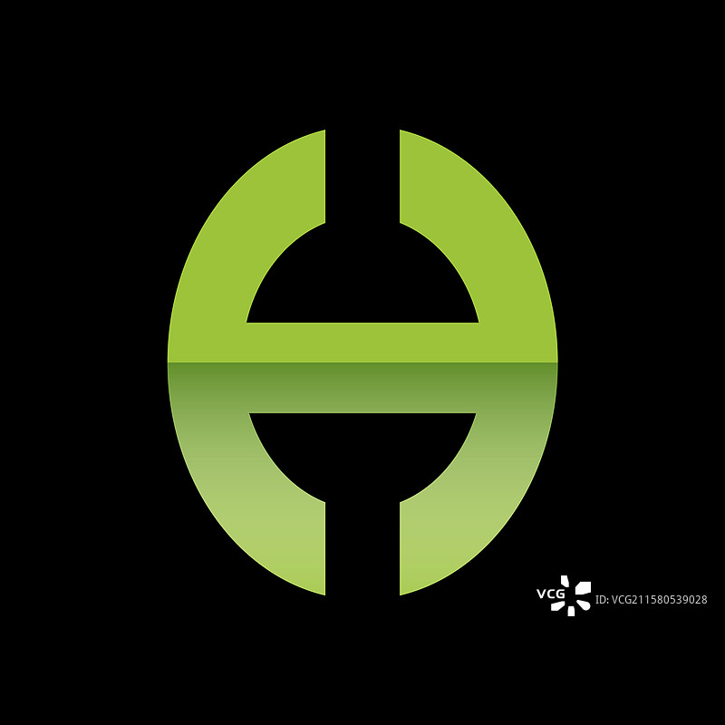 抽象六边形字母H标志设计模板图片素材