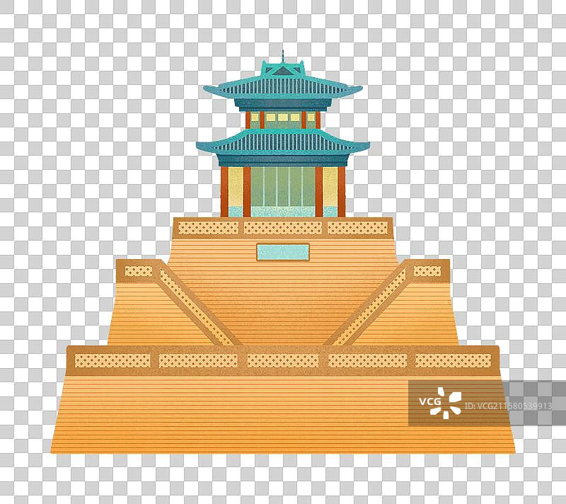 甘肃兰州三台阁插画元素图片素材