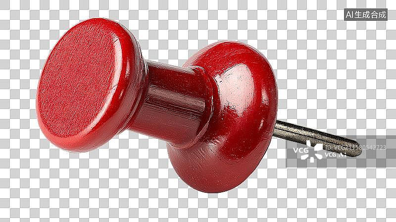 【AI数字艺术】红色图钉特写图片素材