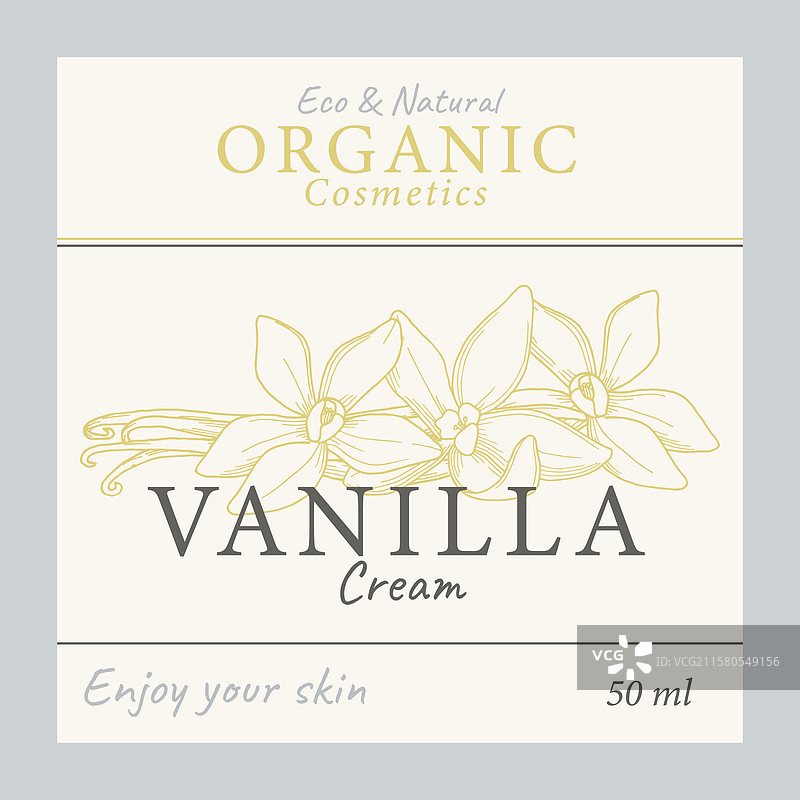 香草香味奶油标签图片素材