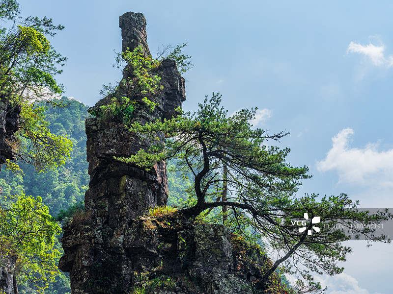 广西来宾金秀盘王界景区将军岩景点风光图片素材