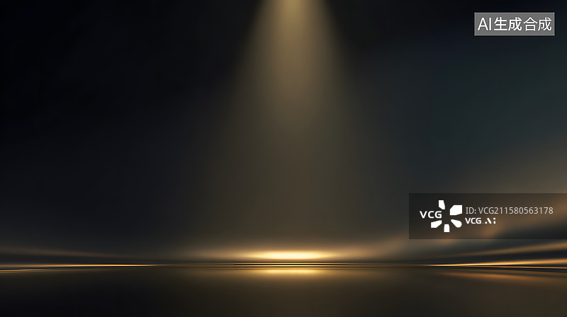 【AI数字艺术】聚光灯下的空旷舞台图片素材