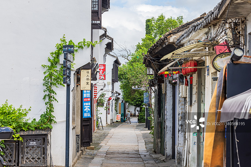 江南水乡无锡市南长街清名桥古运河风景区南下塘风光图片素材