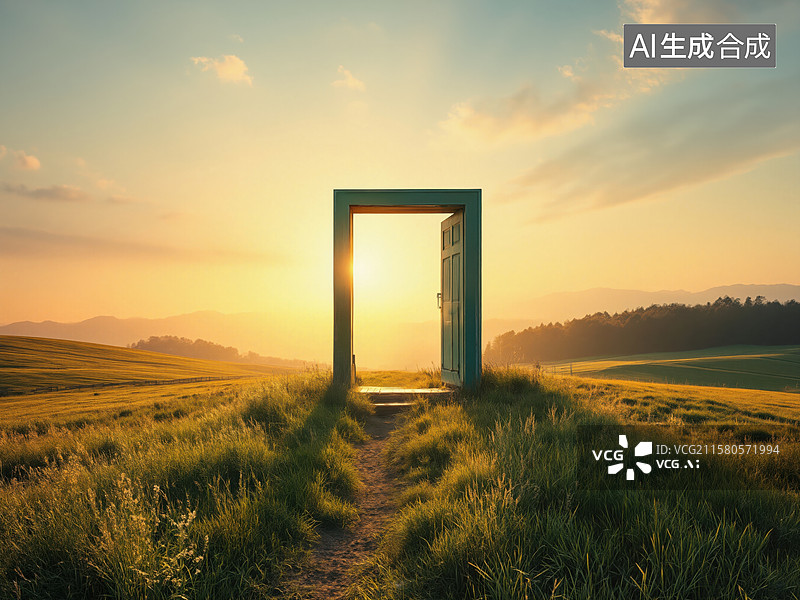 【AI数字艺术】希望之门图片素材