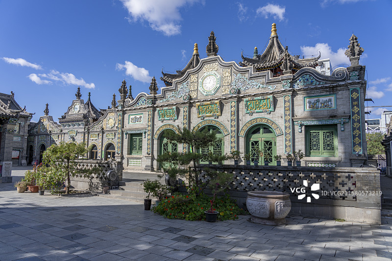 呼和浩特清真大寺古建筑图片素材