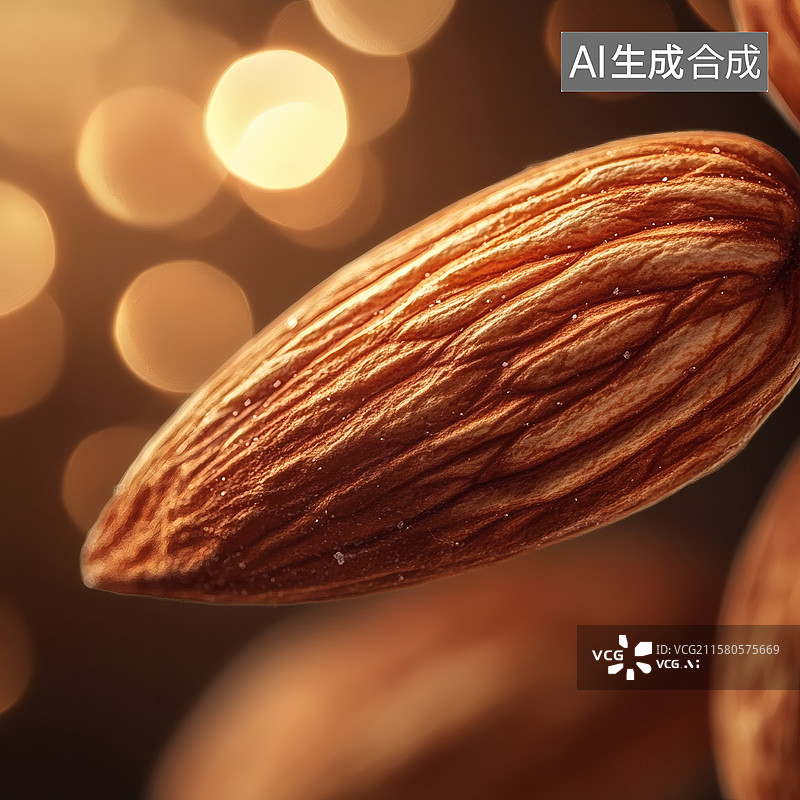 【AI数字艺术】特写杏仁图片素材