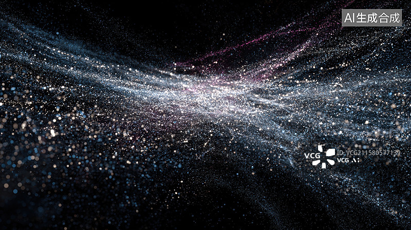 【AI数字艺术】星河璀璨，宇宙尘埃交织的景象图片素材