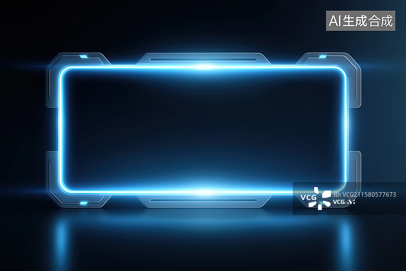 【AI数字艺术】科技边框图片素材
