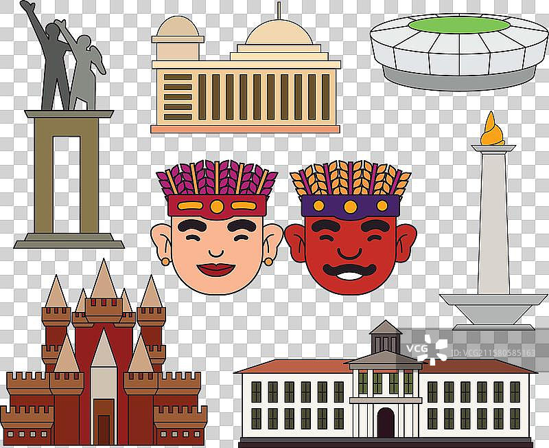 雅加达印度尼西亚地标旅游景点图片素材