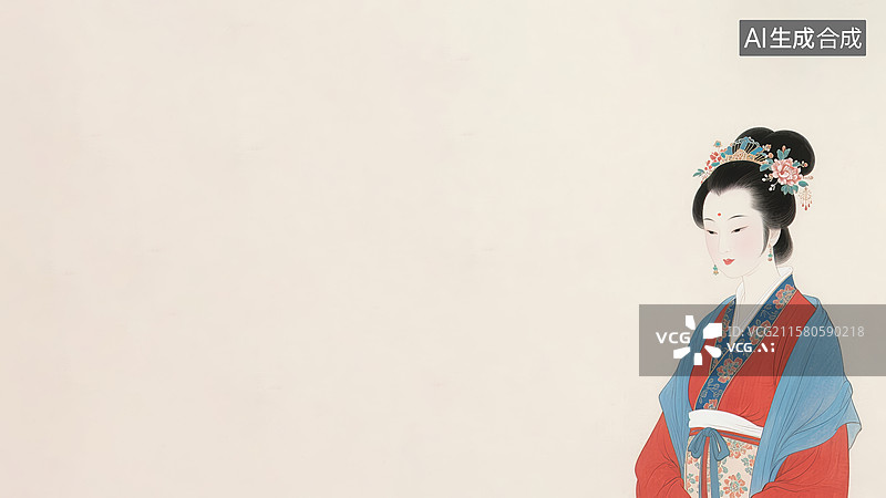 【AI数字艺术】水墨画右下图片素材