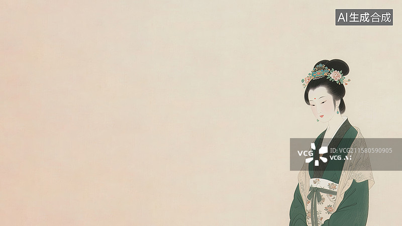 【AI数字艺术】水墨画右下图片素材