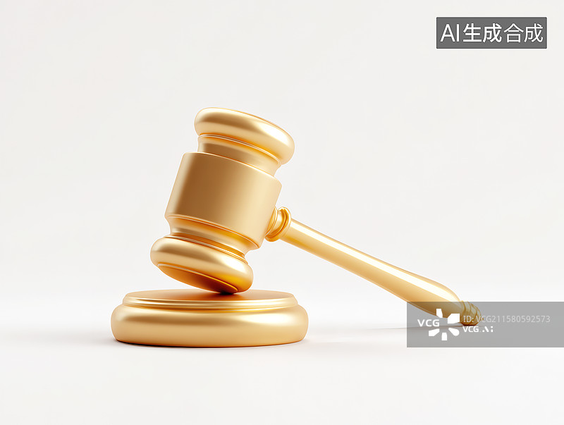 【AI数字艺术】一支金色的法槌图片素材
