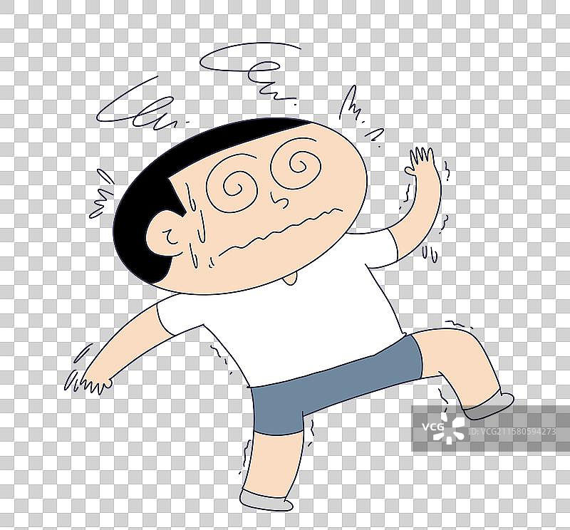 头晕中暑的人物图片素材