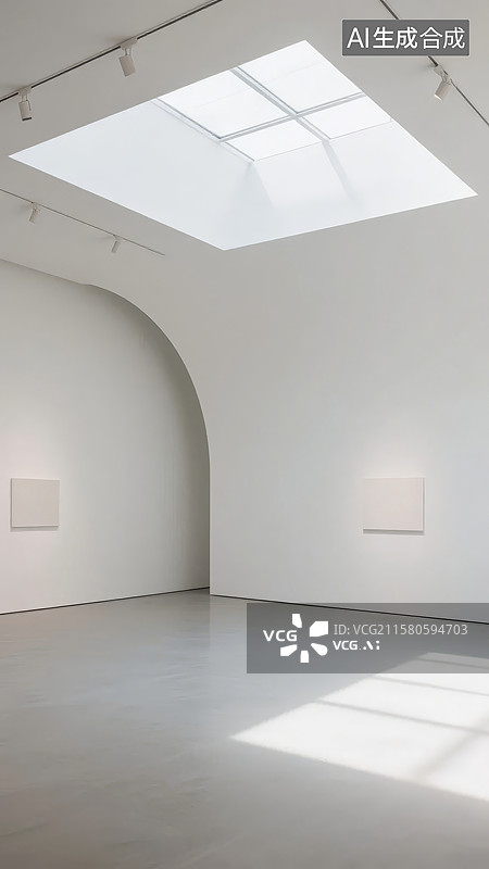 【AI数字艺术】现代艺术展厅内部图片素材