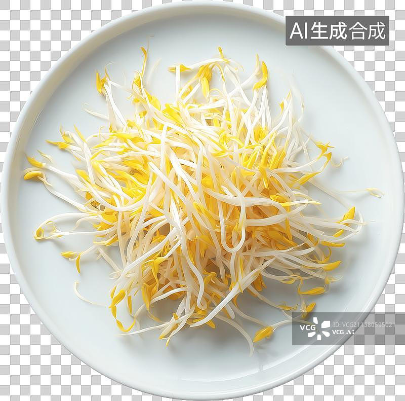 【AI数字艺术】一盘豆芽菜图片素材