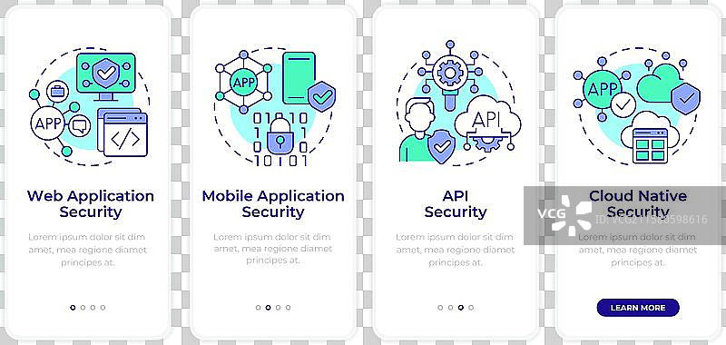 移动应用安全入职的类型图片素材