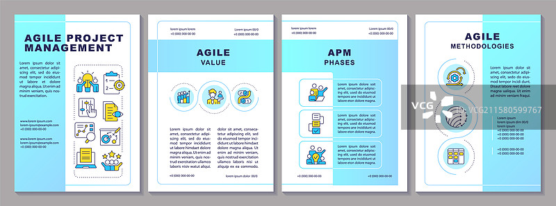 敏捷项目管理宣传册模板图片素材