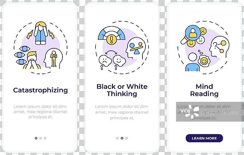 认知综合症类型入职移动应用程序图片素材