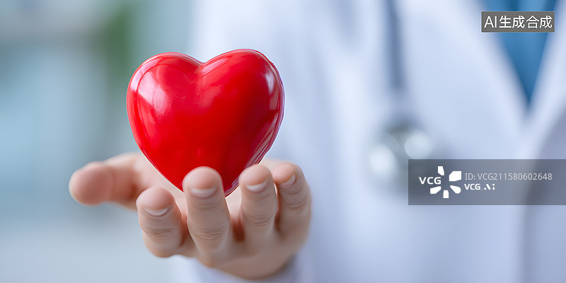 【AI数字艺术】爱心医疗象征图片素材