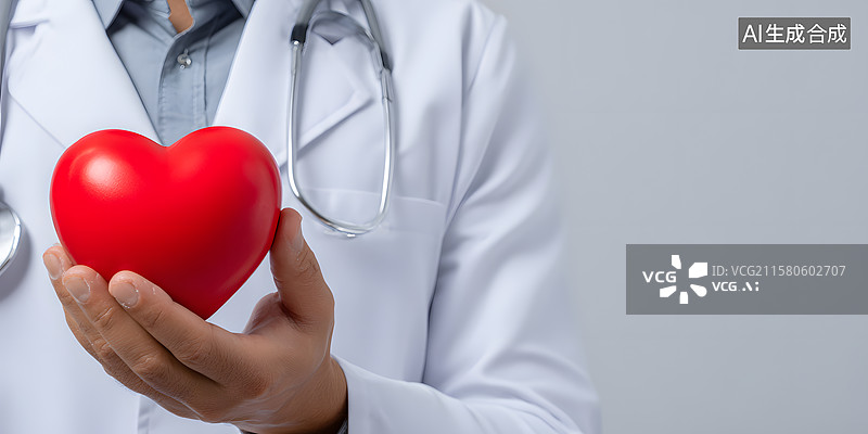 【AI数字艺术】爱心医疗象征图片素材