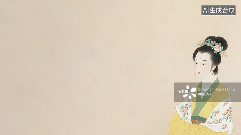 【AI数字艺术】水墨画右下图片素材