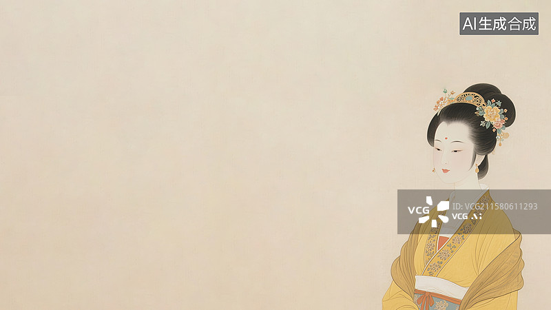 【AI数字艺术】水墨画右下图片素材