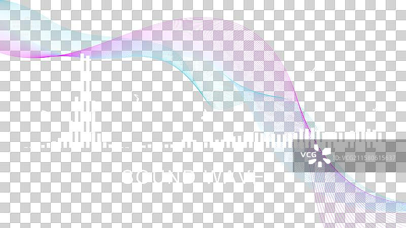 声音波与条形符号的音乐背景图片素材