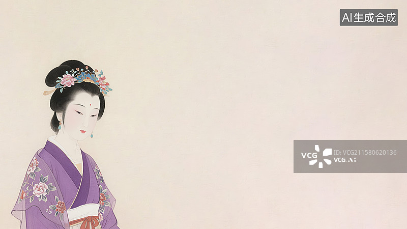 【AI数字艺术】水墨画左下图片素材