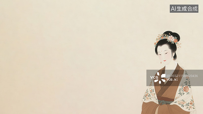 【AI数字艺术】水墨画右下图片素材