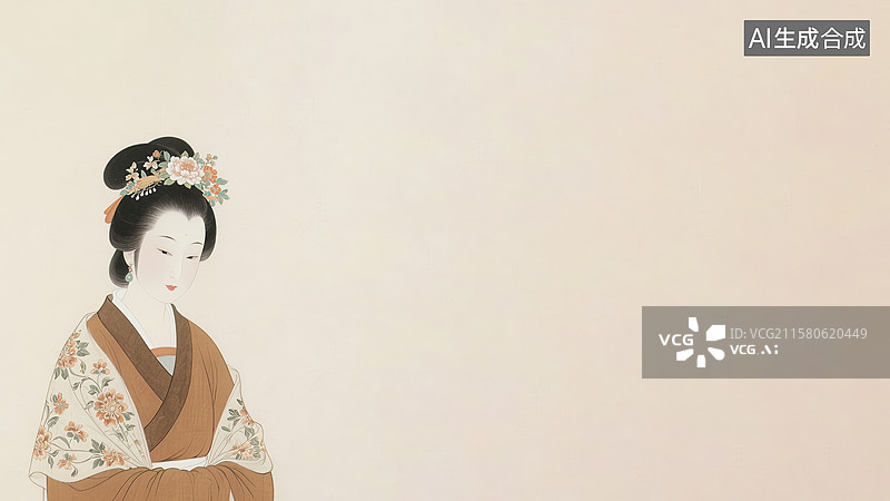 【AI数字艺术】水墨画左下图片素材