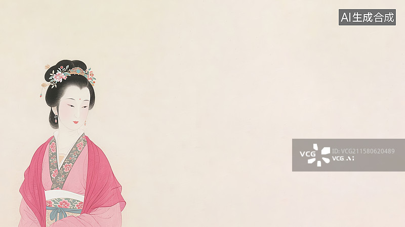 【AI数字艺术】水墨画左下图片素材