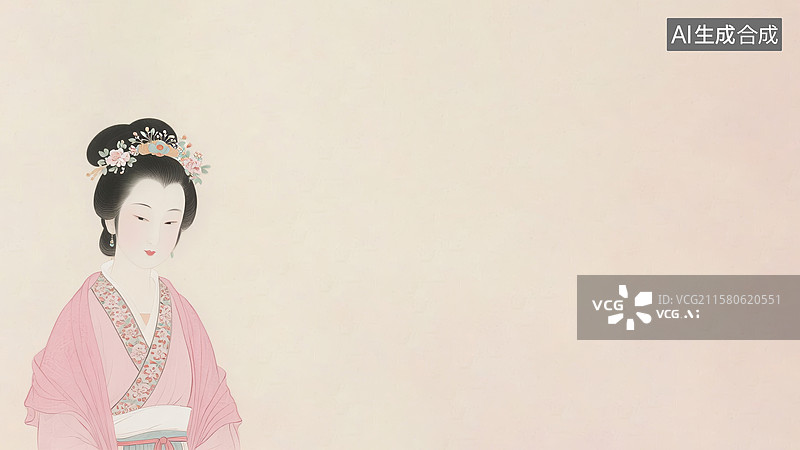 【AI数字艺术】水墨画左下图片素材