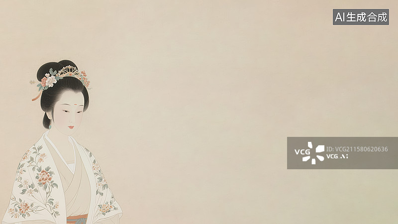 【AI数字艺术】水墨画左下图片素材