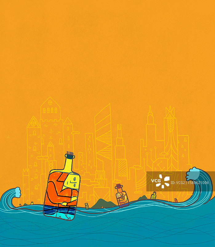 单身社会里每个人类都是一座孤单的孤岛图片素材