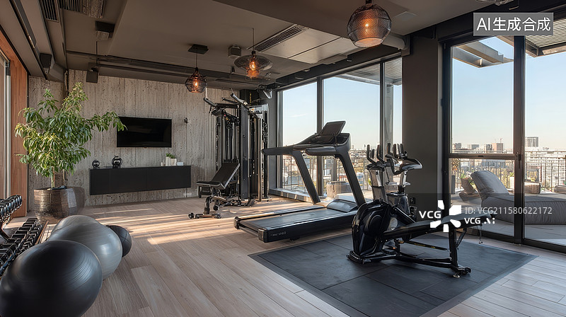 【AI数字艺术】健身房素材图片图片素材