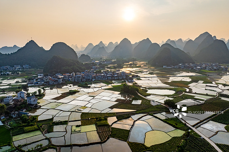 中国广西桂林荔浦田园风光图片素材