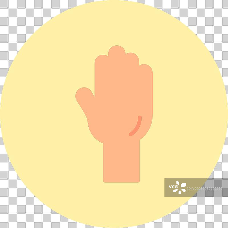 手掌平面圆形图标图片素材