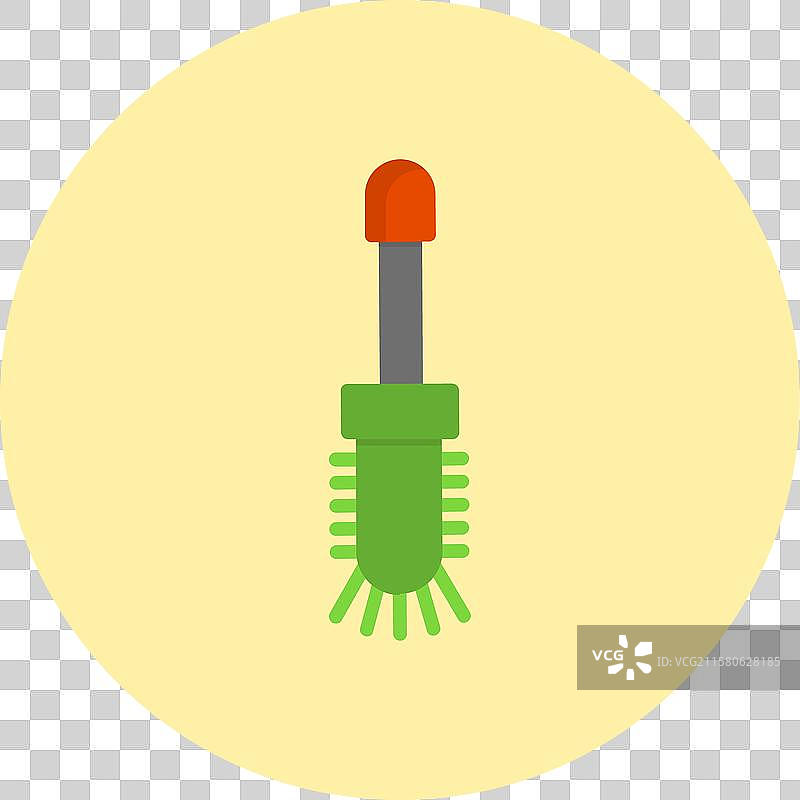 马桶刷扁平圆形图标图片素材