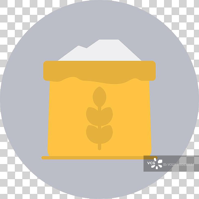 小麦面粉扁圆图标图片素材