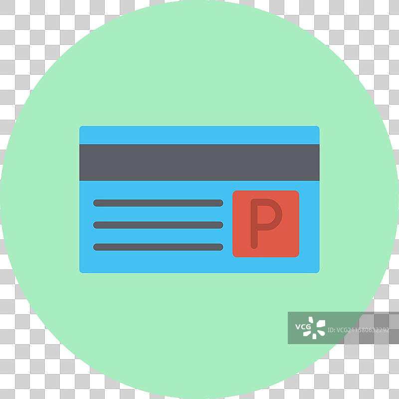 PayPal扁平圆形图标图片素材