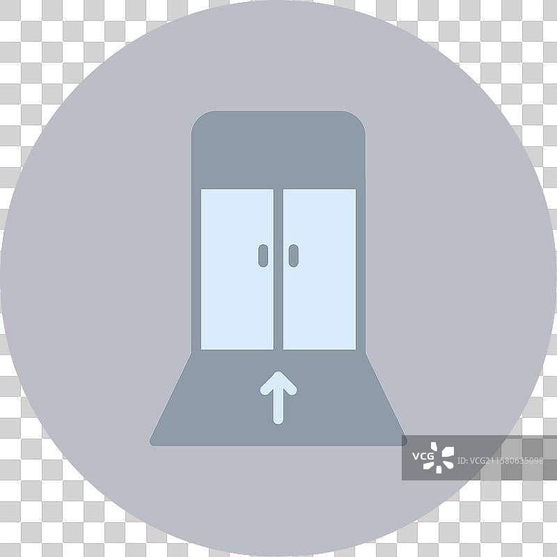 登机口扁平圆形图标图片素材