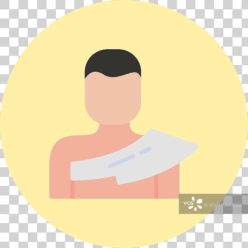 朝觐扁平圆形图标图片素材