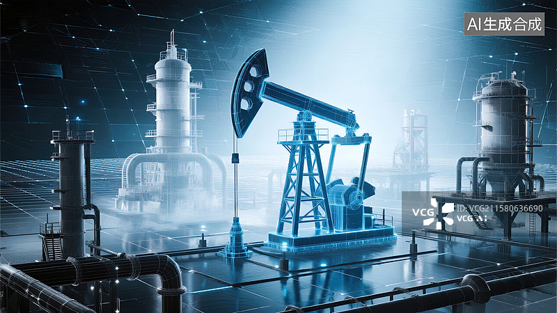 【AI数字艺术】工业时代的能源动脉图片素材