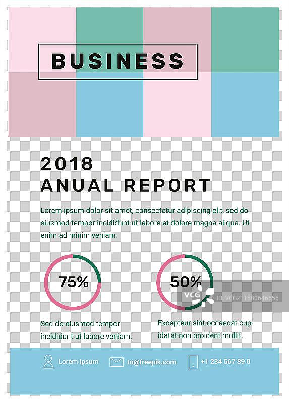 淡色调的商业宣传册图片素材
