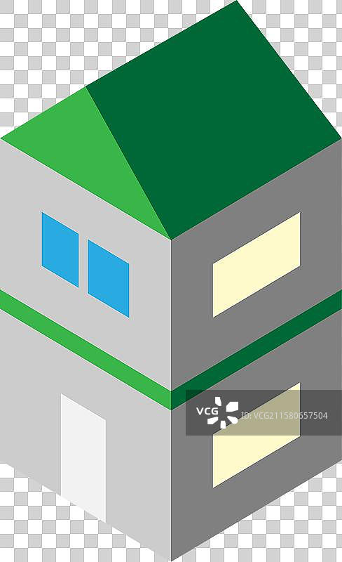 房屋建筑等距图图片素材