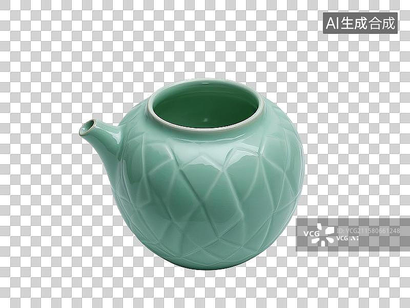【AI数字艺术】龙泉窑青瓷，砚滴，水盂，文房四宝，免抠元素图片素材