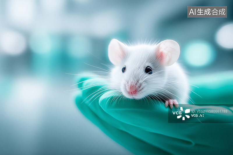 【AI数字艺术】实验室小白鼠特写图片素材